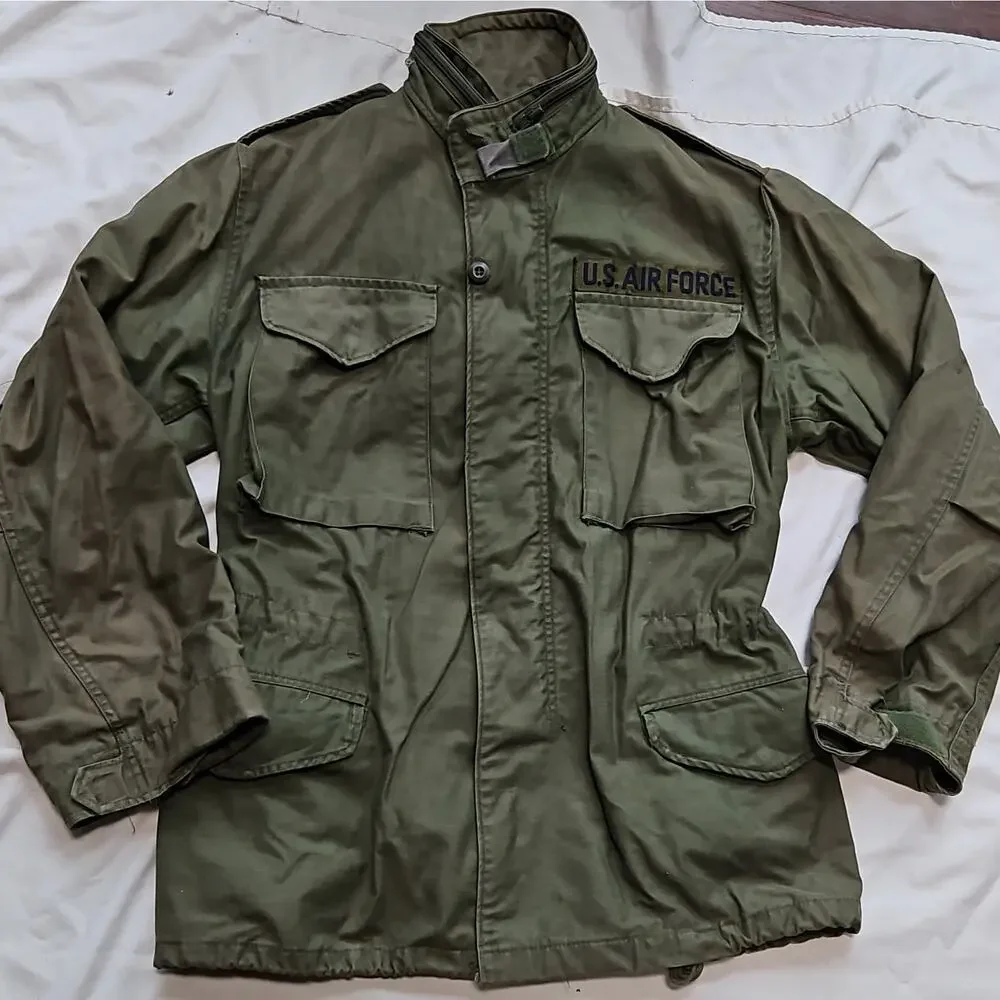 Vintage U.S. Air Force Green Cold Weather Field Jacket Hood Liner S Reg